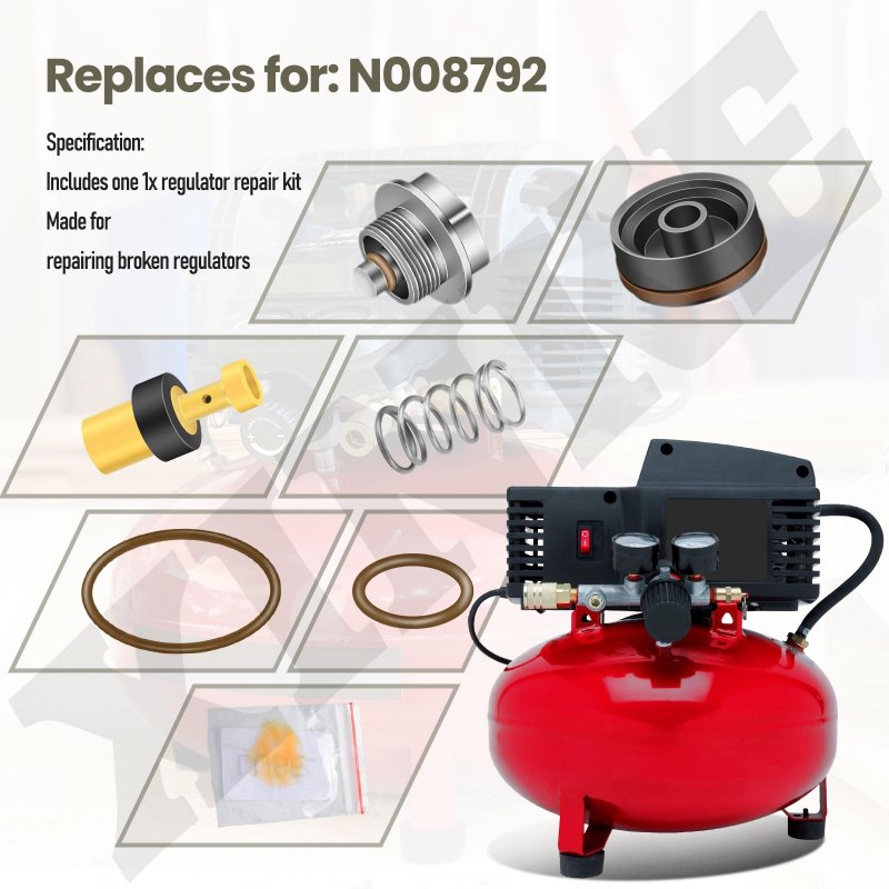Air Compressor Regulator Repair Kit N008792 For Porter Cable D-ewalt Craftsman 919167784 919166442 1wc94 1wc95 D55684 D55167