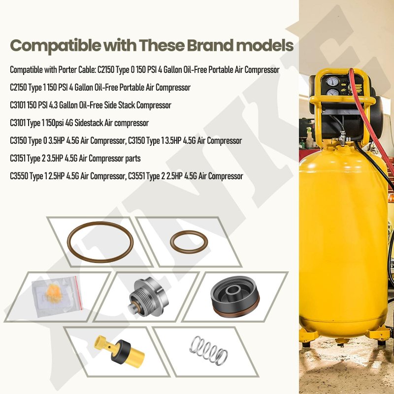 Air Compressor Regulator Repair Kit N008792 For Porter Cable D-ewalt Craftsman 919167784 919166442 1wc94 1wc95 D55684 D55167