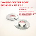 Customadeonly 2 Pieces 5 16 8mm Hub Centric Wheel Spacers With Lip Design00 57 1 To 73 1 Center Bore 12x1 5 Studs Compatible