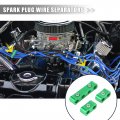 X Autohaux 2 Set 8mm Car Engine Spark Plug Wire Separator Looms Divider Organizer Clamp Plastic Green