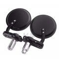 Httmt Mt079-7 8 Round Bar End 7 Mirrors Compatible With Aprilia Vespa Kymco Piaagio Agusta Bimmer Black
