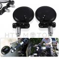 Httmt Mt079-7 8 Round Bar End 7 Mirrors Compatible With Aprilia Vespa Kymco Piaagio Agusta Bimmer Black