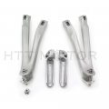 Httmt Mt390-005 Polish Silver Rear Passenger Foot Pegs Bracket Compatible With Yzf R1 2004-2008