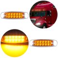 2 Pack Amber Led Side Marker Clearance Lights Waterproof Turn Signal Lamps For Truck Trailer Rv Boat And Heavy Duty Vehicles 