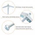 Uxcell 50pcs Spring Toggle Bolt Anchors 1 8 X3 Butterfly Male Thread Loaded Hollow Wall Round Head
