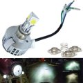 Motorcycle Headlight Hi Low Beam Super Bright Xenon White Light Led Bulb With Universal H4 Ba20d H6m Adaptor 