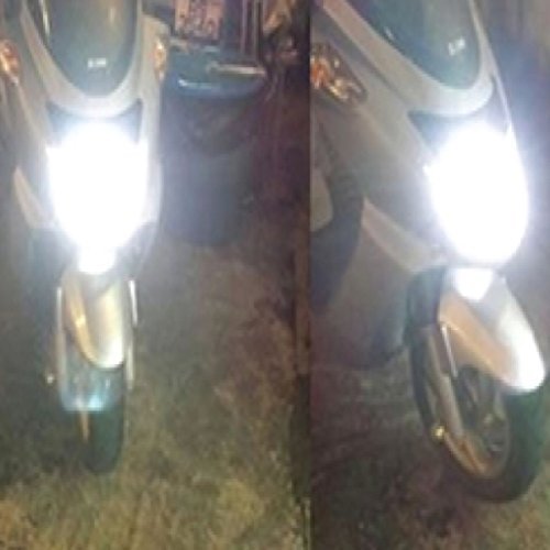 Motorcycle Headlight Hi Low Beam Super Bright Xenon White Light Led Bulb With Universal H4 Ba20d H6m Adaptor