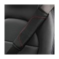 2pcs Car Seat Belt Cover Carbon Fiber Safety Seatbelt Shoulder Strap Covers Breathable Leather Soft Harness Pad Protect Your 