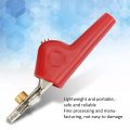 1 Set Test Clips Non Stripping With Needle Crocodile Alligator Pvc Cupronickel Electrical Clamps 25mm Opening For Communication