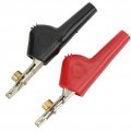 1 Set Test Clips Non Stripping With Needle Crocodile Alligator Pvc Cupronickel Electrical Clamps 25mm Opening For Communication