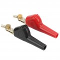 1 Set Test Clips Non Stripping With Needle Crocodile Alligator Pvc Cupronickel Electrical Clamps 25mm Opening For Communication