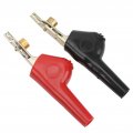 1 Set Test Clips Non Stripping With Needle Crocodile Alligator Pvc Cupronickel Electrical Clamps 25mm Opening For Communication