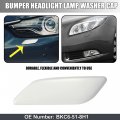 X Autohaux Left Front Bumper Headlight Washer Nozzle Cover Cap Trim Primered For Mazda 3 Axela 2014 2015 2016 Bkc6-51-8h1 White