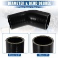X Autohaux 1 Set 45 Degree 2 5 Inch To 3 0 Id 4ply Car Elbow Reducer Silicone Hose Coupler Intercooler Tube Intake Piping With