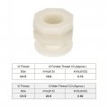 Uxcell Abs Bulkhead Tank Adapter With Pvc Plug Fitting G1 2 Thread For Rain Buckets Water Tanks 1 Set