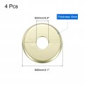 Uxcell 4pcs Wall Split Flange 80mm 3 1 Od Escutcheon Plate Abs Round Self-adhesive Plumbing Cover Plates For 22mm 0 9 Dia Water