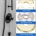 Uxcell 4pcs Wall Split Flange 80mm 3 1 Od Escutcheon Plate Abs Round Self-adhesive Plumbing Cover Plates For 22mm 0 9 Dia Water
