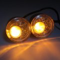 Httmt- Front Rear Both Side Clear Led Running Brake Turn Signal Chrome Indicator Light For H-d Xl 883 1200 92-17 P N Mt224-019f