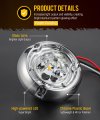 Partsam 10pcs 1 5 Inch Mini Glass Lens Watermelon Lights Patend Pending Amber Led Marker Clearance Light Turn Signal For Semi