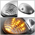 Auto Dynasty Compatible With Silverado Sierra Gmt800 Led Cab Roof Top Center Running Light Pair Side Lamps Chrome Yellow