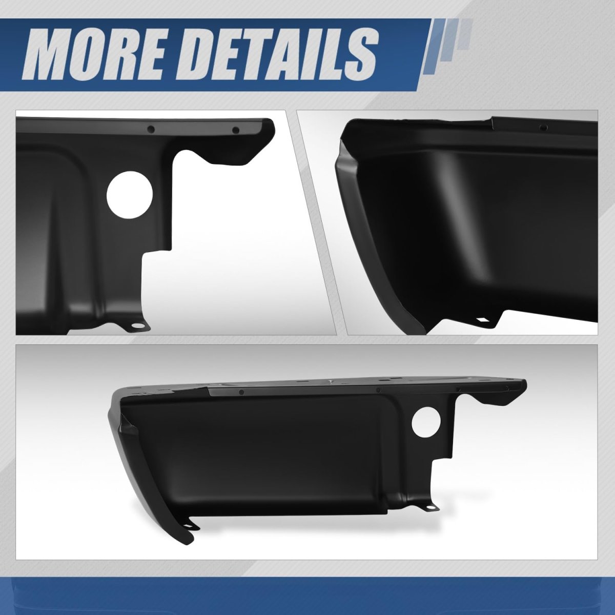 Rear Bumper End Cap Replacement For 2008-2016 Ford F-250 F-350 F-450 Super Duty Passenger Right Side Non Park Assist Primered