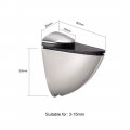 Uxcell Glass Shelf Bracket Wall Mount Adjustable Zinc Alloy Brushed Nickel Holder For 3-15mm Thickness 2pcs