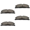 Front D1611 Ceramic 4pcs W Hardware Disc Brake Pad Set 