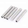 M8x45mm Metric 304 Stainless Steel Hex Socket Set Flat Point Grub Screws Silver Tone For Towel Rack Door Knob 5pcs 