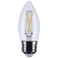 Satco 5 5w B11 Led Light Bulb 3000k Soft White 500 Lumens Clear Finish 300 Degree Beam E26 Medium Base 92 Cri Dimmable Wet 