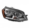 Halogen Headlight Headlamp Black Passenger Side For 2015-2017 Volkswagen Golf Gti Mk7 