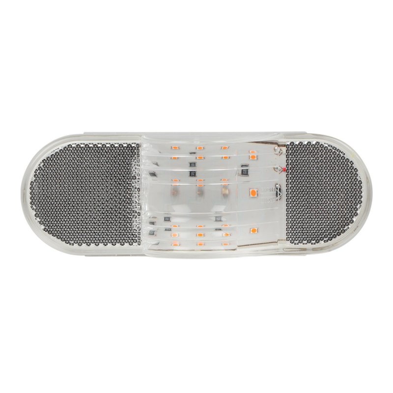 6 In Oval Side Amber Led Marker Turn Clearance Light 79996 With Reflector For Trucks Trailers Rvs Buses And Utility Vehicles