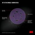 3m Ultra Durable 5 Inch Power Sanding Discs Universal Hole 60 Grit 10 Pack