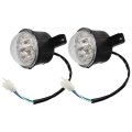 Saihisday 2pcs Left Right Front Headlight Universal Head Lamp Replacement For Most Taotao 125cc 150cc 250cc 300cc Atv 4 Wheeler 