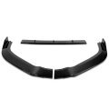 Auto Dynasty 3pcs Stp-style Car Front Bumper Lip Spoiler Wing Body Kit Compatible With Altima Sedan 13-15 Glossy Black