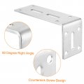 Uxcell L Corner Braces 2pcs 120x45x60mm Stainless Steel Adjustable Code 90 Degree Slotted Angle Bracket For Diy Furniture