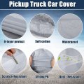 X Autohaux Pickup Truck Cover For Ford F150 Crew Cab 4 Door 6 5 Feet Bed 2004-2021 Sun Rain Dust Wind Snow Protection 190t Pu W