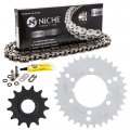 Niche Drive Sprocket Chain Combo For Polaris Sportsman Xplorer 400 Front 13 Rear 34 Tooth 520v O-ring 84 Links