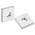 100pcs M5x13mmx3mm Square Nuts Carbon Steel Zinc Plated Coarse Thread Fasteners For Home Repairs And Professional Engineering 