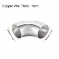 Uxcell Pipe Fitting 304 Stainless Steel 90 Degree Elbow Butt-weld 1-1 4 Od 1mm Thick 76x40mm Size 2pcs