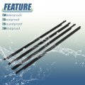 X Autohaux 4pcs Window Weatherstrip Molding Door Seal Belt Sweep Felt Trim 75711-35011 75712-35011 75721-35011 For Toyota
