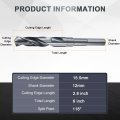 15 5mm Drill Bit 12mm Reduced Shank M35 Cobalt High-speed Steel Twist Nitriding Black Surface 118a For Alloy Cast Iron High