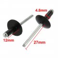 Uxcell 40 Pcs 4 8mm X 12mm Aluminum Open End Large Flange Blind Rivets
