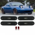Usr 90-97 Mx5 Side Marker Lights Combo Smoke Front And Rear Sidemarkers Lamps Left Right For 1990-1997 Mazda Mk1 Miata Smoked 