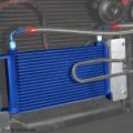 Universal Blue Aluminum 7-row Engine Oil Cooler Filter Relocation Kit