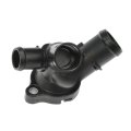 Engine Coolant Water Outlet For Volkswagen Bora 2005 To 2010 Plastic Black Housing 45 Degrees Neck Angle 1 25 In Inside 
