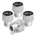 Chevrolet Camaro Zl1-1le Logo Black Shining Silver Easy-grip Aluminum Tire Valve Stem Caps Official Licensed 