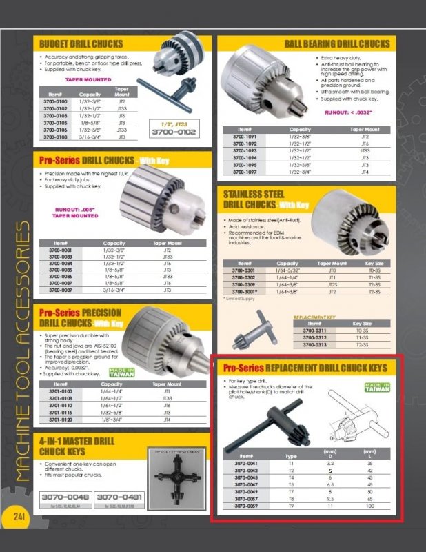 Drill Chuck Key For 3 8 Chucks 3070-0046