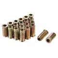 Uxcell 1 4 -20x25mm Threaded Insert Nuts Hex Socket Drive For Wood Furniture 40pcs