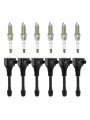 Topteng 6x Ignition Coil 6 Spark Plug Uf550 15729011 Fit For Infiniti Ex35 5l V6 2008-2012 G25 2 2011-2012 5 3 2007-2008 Nissan