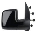 Right Side Mirror For 2002-2008 Ford E150 E250 E350 E450 E550 Van Manual Adjustment And Fold Non Heated Puddle Light Black 